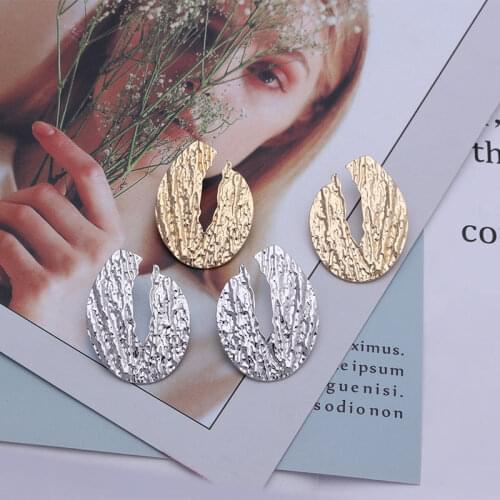 Big Gold Statement Water Drop Earrings Jewelry for Women Punk Vintage Gold Silver Color Geometric Metal Hanging Dangle Earring