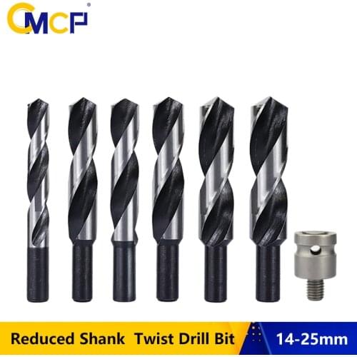 14mm Reduced Shank HSS Twist Drill Bit 14/16/18/20/22/25mm Core Drill Bit Hole Cutter For Woodworking Drills