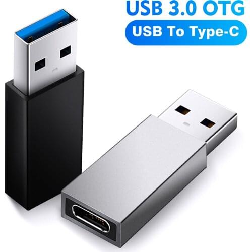 Convenient USB To Type C OTG Adapter 2 in 1 Charging Converter Data Transfer Connector for Mackbook USBC Female To USB 3.0A Male