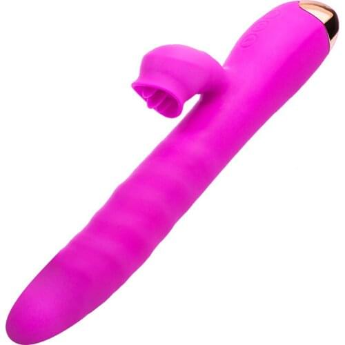 Rabbit Vibrator Telescopic Vibration Heating Dildo Vibrator G Spot Stimulator Prostate Massager Female Masturbation Sex Toys