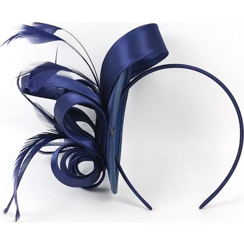 Feather Decoration Headband Clip Fascinator Hat Dual-Use Stylish Elegant Wedding Fascinator Tea Party Headband For Party