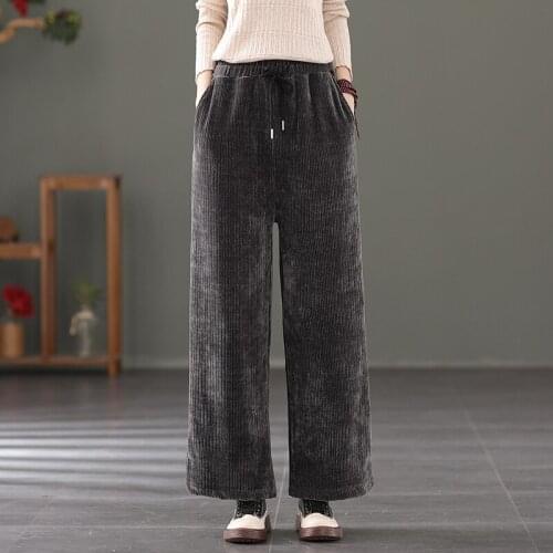 YoYiKamomo Women's Corduroy Trousers