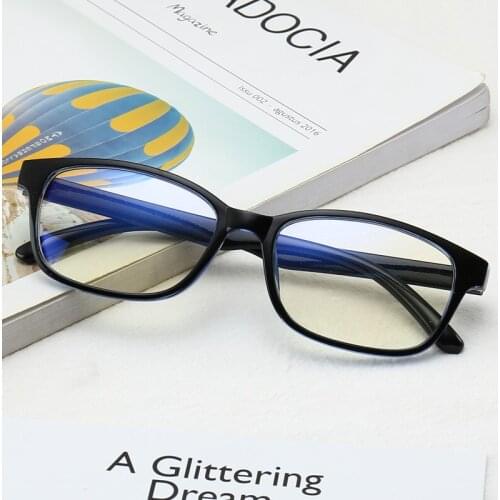 Anti radiation and anti fatigue mens Computer Anti blue light glasses retro glasses womens transparent frame retro personality