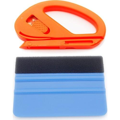 2pcs/set Car Styling Auto Wash Accessories Car Vinyl Wrap Film Squeegee Scraper Tools Set Vehicle Sticker Installation