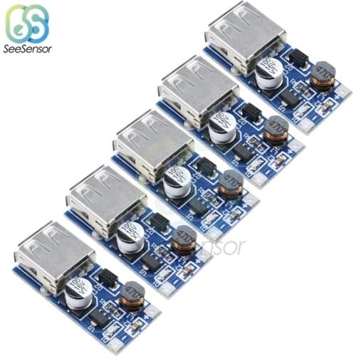 5Pcs 0.9V-5V to 5V DC-DC USB Voltage Converter Step Up Booster 600mA Power Supply Module