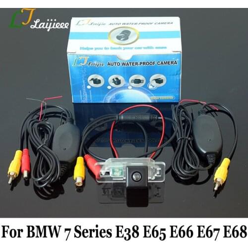 Wireless Rearview Camera For BMW 7 Series E38 E65 E66 E67 E68 / RCA AUX HD Night Vision Car Back up Reversing Parking Camera kit