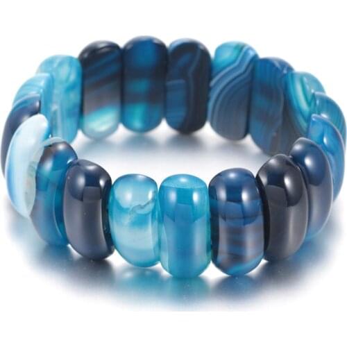 SZ0450e New Arrivals High Quality Natural Stone Geometric Rectangle Beaded Bracelets&Bangles for Women Jewelry