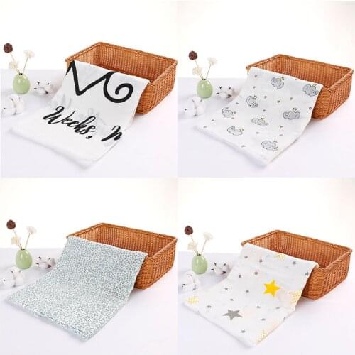 Baby Muslin Blanket Swaddle Newborn Changing Mat For Unisex 100% Orgonic Soft Cotton Baby Bath Towel Baby Swaddles 120*120CM