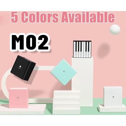 Phomemo M02 Label Printer Wireless Bluetooth Thermal Sticker Pocket Mini Handheld Photo Printer Android IOS Printers