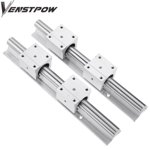 2set linear rail SBR12 300 350 400 450 500 550 600 700 800 900 1000mm 2pcs linear guide SBR12 + 4pcs SBR12UU blocks for CNC part