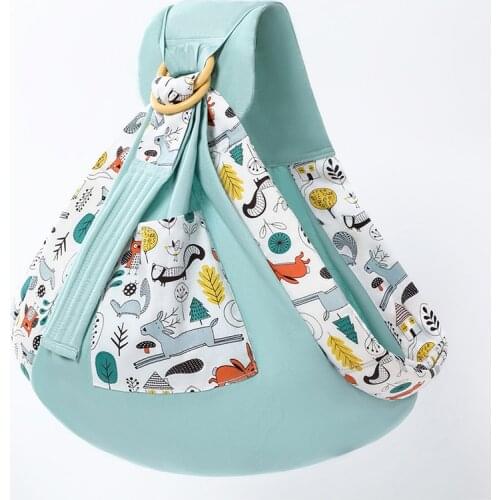 Baby Multifunctional Sling Wrap Carrier Dual Use Infant Nursing Towel Cover Fabric Cotton Floral Comfortable Breastfeeding