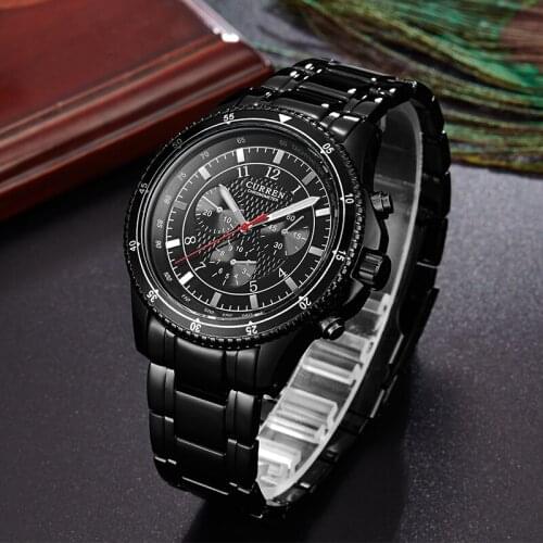 New CURREN Top Brand Luxury Wrist Watch Men Military Army Sport Male Clock Steel Strap Mens Watches Date Business Quartz Clocks