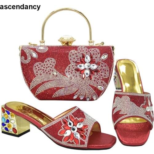 New Arrival Bag and Shoes Set Italy Italian Matching Shoe and Bag Set Shoe and Bag Set for Party In Women Shoe and Bag Set 2020