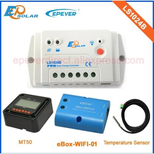 PWM series New LandStar Solar panels 12V 24V battery auto work switch Solar regulator 10A LS1024B MT50 meter and wifi eBOX