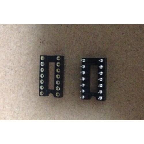 New original 50pcs 14 Pin 2.54mm DIP SIP Round IC Sockets Adaptor Solder Type DIP-14P