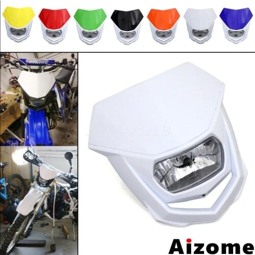 12V H4 Motorcycle Headlamp Headlight Dirt Bike Enduro Headlight Fairing For Yamaha Honda Suzuki Kawasaki DR KX EXC250 WR YZ TW