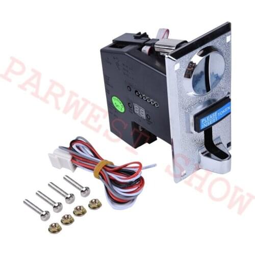 PC Plastic Multi Coin Acceptor Electronic Roll Down Coin Selector 6 different values coin mech for vending machine