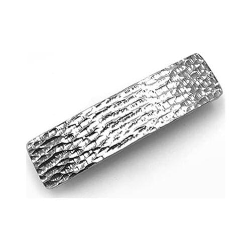 Anti-allergy DIY pure titanium belt buckle double needle pin low-key special water ripple