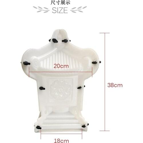 Luxury calliopsis pagoda statue ABS plastic moulds home garden concrete molds for decoration