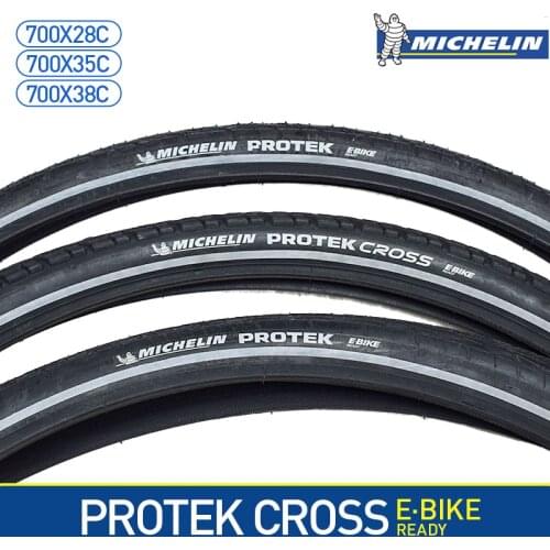 1pc Michelin Protek Cross 700*28C 700*35C 700*38C Road Bike Tire Reflective Double-sided 700C Bike Tyre BMX Bike Pneu Bicicleta