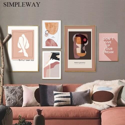 Modern Abstract Shape Canvas Poster and Print Wall Art Canvas Painting Nordic Style Decorative Picture Living Room Decoration