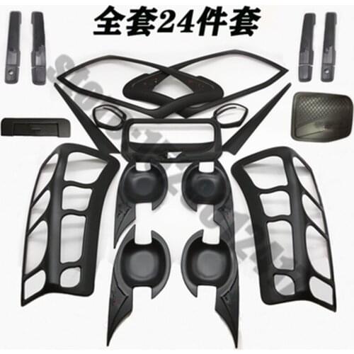 Car styling for ISUZU DMAX D-MAX 2012-2015 ABS Fuel Tank Cover Gas Tank Cover Front Rear headlight Lamp Cover Door Handle Cover