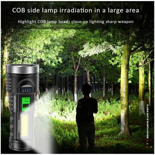 LED Portable Flashlight Ultra Bright Torch Super Powerful Camping Light Waterproof Bicycle Light USB Rechargeable Outdoor Light