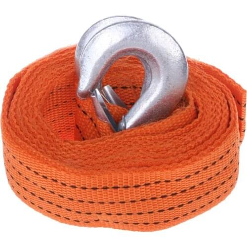 T3ED Car 4M 3 Ton Tow Towing Pull Rope Strap Hooks Heavy Duty Road Recovery New