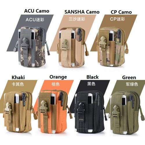 Outdoor Military Waist Pack Tactical MOLLE Belt Small Pocket Running Pouch Travel Workout Camping Cycling Hiking Sport Bag