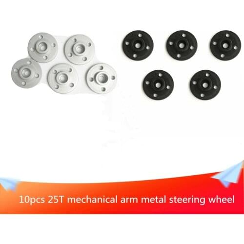 10pcs 25T Mechanical Arm Metal Steering Wheel 20mm Standard Steering Gear Disk MG995 MG996R Comes Standard with DIY Accessories