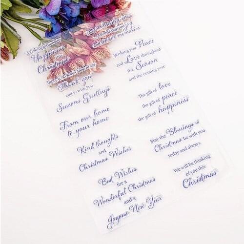 14.5x21cm Blessing poem transparent seal clear stamps silicone seal TPR roller stamps DIY scrapbook album / card production