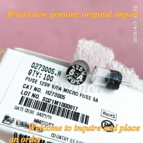 2PCS 0273005.H Free Shipping For All 125V 5A LFMX TR3 Fuses