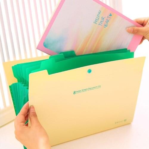 8-Pocket File Holder Eco-friendly Plastic Large Capacity for Hold Notes Projects and Other Documents Great for Home Office