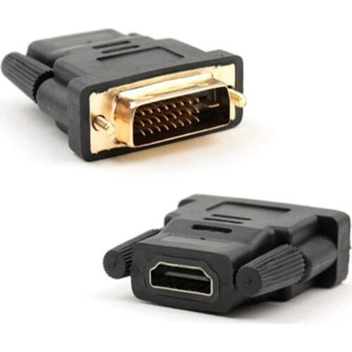 DVI 24+1 to hdmi adapter DVI Male to HDMI Female Converter For HDTV Gold Plated Support 1080p High Quality
