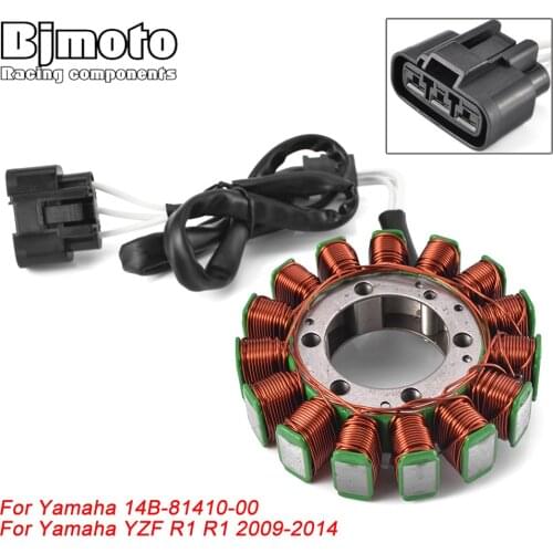 BJMOTO Motorcycle Coil Magneto Stator for Yamaha YZF R1 2009 2010 2011 2012 2013 2014 14B-81410-00