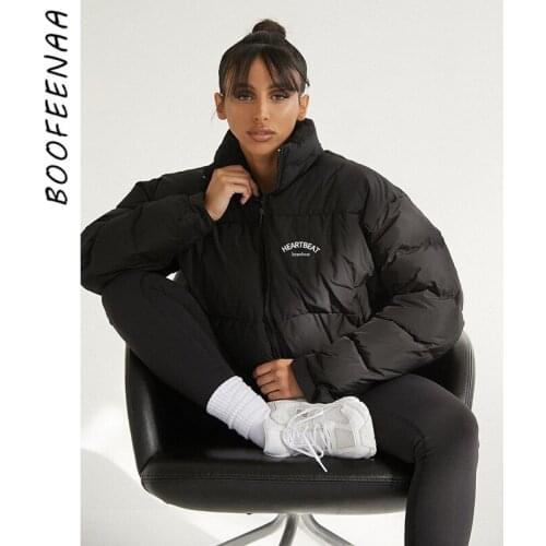 BOOFEENAA Women's Black Down Jackets
