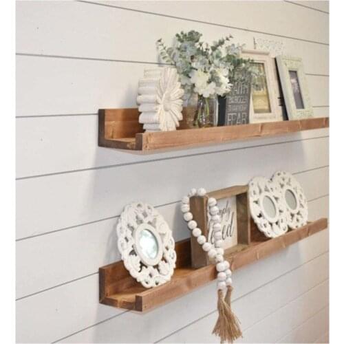 Designed Wood Solid Decorative Wall Rack 1 Pcs