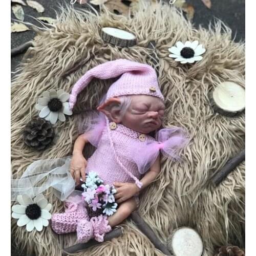 NPK 12inch reborn doll kit Fairy Beesley Elf Lifelike Soft Flexible Touch DIY Unfinished Doll Parts