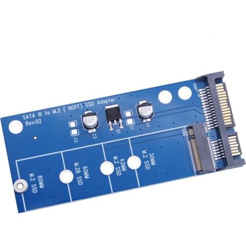 M.2 NGFF to SATA III Hard Disk High Speed 6Gbps B/B + M Key Adapter Card for Laptop Desktop