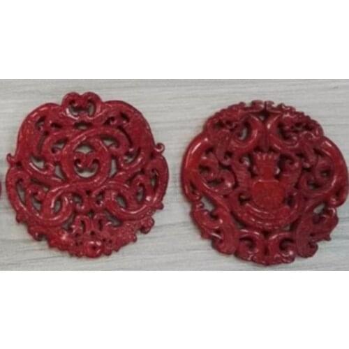 2021New DIY Jewelry Classic Sculpture Pendant Chinese Ancient Vintage Red Semi Precious Onyx Bead Stone Tassel Pendant Necklace