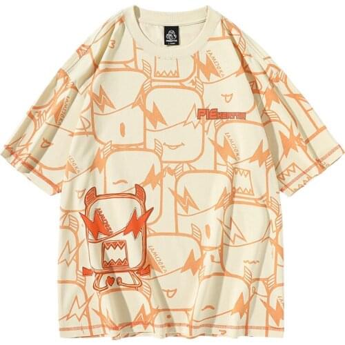 2021 New Arrival Cotton O-neck T Shirt Brand Clothing Tshirt Homme Printing Mens Loose Neck Sleeve T-shirt Casual Base Trend