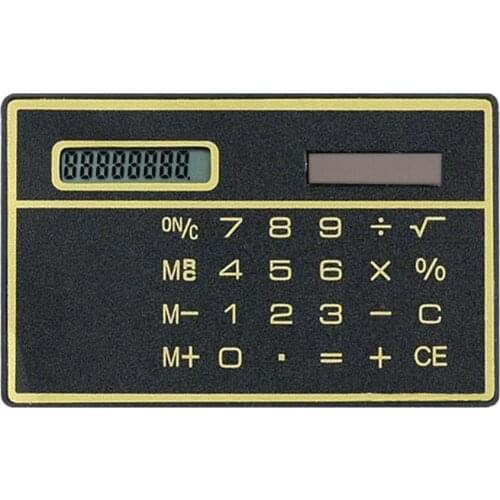 New 8 Digit Ultra Thin Solar Power Calculator with Touch Screen Credit Card Design Portable Mini Calculator for Business School
