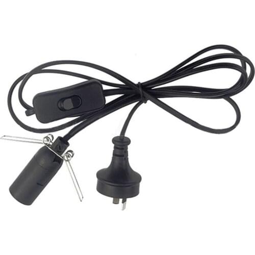 NEW Black 1.8M ON/OFF Switch E14 Lamp Base Electric Power Cord Lamp Base Himalayan Salt Lamp AU Plug