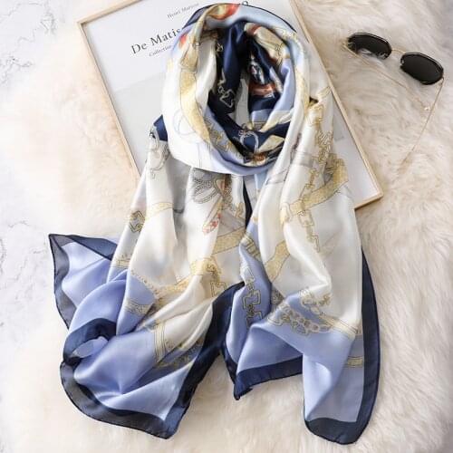 2021 Korean Style Print Beach Towel Lady Summer Silk Scarves Winter Popular Keep Warm Scarf New Fashion Seaside 180x90cm Shawls
