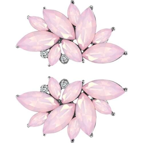 Korean Style Statement Leaves Crystal Earring Stud Chic Elegant 3Color Geometric Earring For Women Luxury Jewelry Gift hellhard