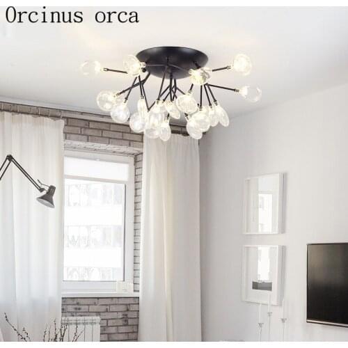 Nordic post-modern firefly ceiling lamp living room corridor bedroom creative personality LED branch ceiling lamp free shipping