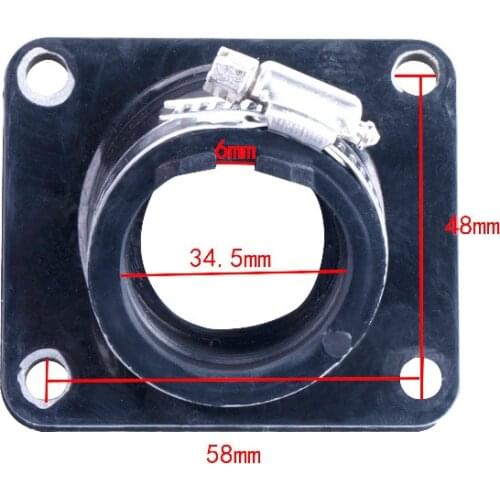 Carburetor Intake Manifold Joint Boot With Clamp For Yamaha YZ80 YZ85 KX60 Motorcycle Parts