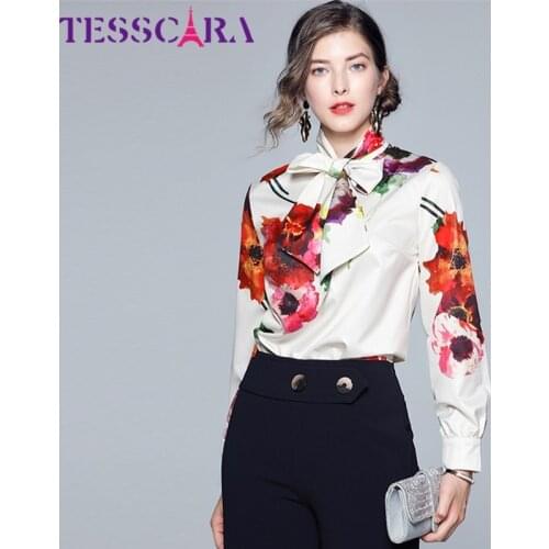 Блузки с бантом TESSCARA China At AliExpress