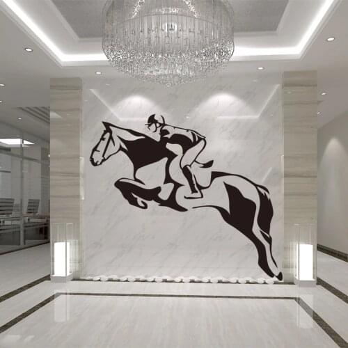 Horse riding vinyl carving sticker removable wall decal art wallpaper animal theme poster home decoration painting DW0761