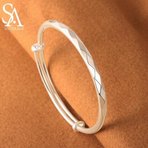 SA SILVERAGE 2021 Bracelet Niche Design Young Models To Send Mom Girlfriend Bracelet 999 Sterling Silver Bracelet Womens 20g